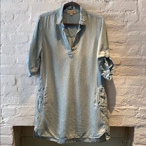 Cloth & Stone chambray polka dot tunic sz M
